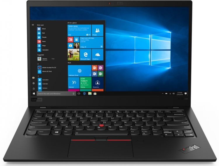 Ноутбук Lenovo ThinkPad X1 Carbon 7 (20QD0033RT) Core i7 8565U (1.8) / 8Gb / 256Gb SSD / 14" FHD IPS / UHD Graphics 620 SMA / Win 10 Pro / Black
Ноутбук Lenovo ThinkPad X1 Carbon 7 (20QD0033RT) Core i7 8565U (1.8) / 8Gb / 256Gb SSD / 14" FHD IPS / UHD Graphics 620 SMA / Win 10 Pro / Black