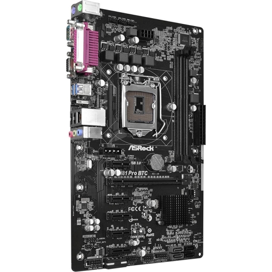 Материнская плата ASRock H81 PRO BTC R2.0 S1150, iH81, 2xDDR3, PCI-Ex16, 5xPCI-Ex1, SVGA, DVI, HDMI, SATA III, USB 3.0, GB Lan, ATX, Retail
Материнская плата ASRock H81 PRO BTC R2.0 S1150, iH81, 2xDDR3, PCI-Ex16, 5xPCI-Ex1, SVGA, DVI, HDMI, SATA III, USB 3.0, GB Lan, ATX, Retail