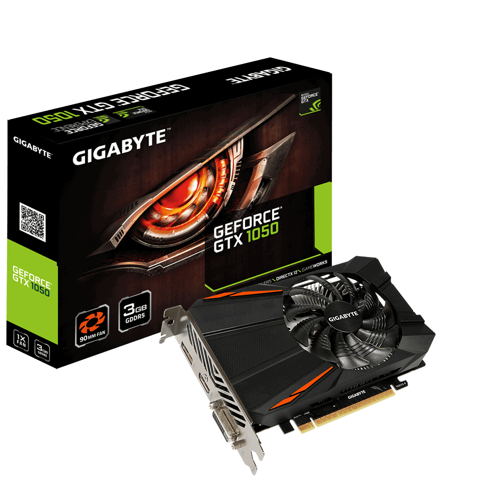 Видеокарта 3Gb <PCI-E> GIGABYTE GeForce GTX 1050 GV-N1050D5-3GD <GTX1050, GDDR5, Retail>
Видеокарта 3Gb <PCI-E> GIGABYTE GeForce GTX 1050 GV-N1050D5-3GD <GTX1050, GDDR5, Retail>