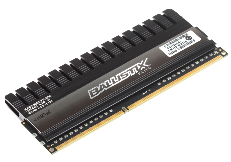Память DDR3 4Gb (pc-12800) 1600MHz Crucial, Ballistix Elite CL8, w/XMP/TS  (BLE4G3D1608DE1TX0CEU)