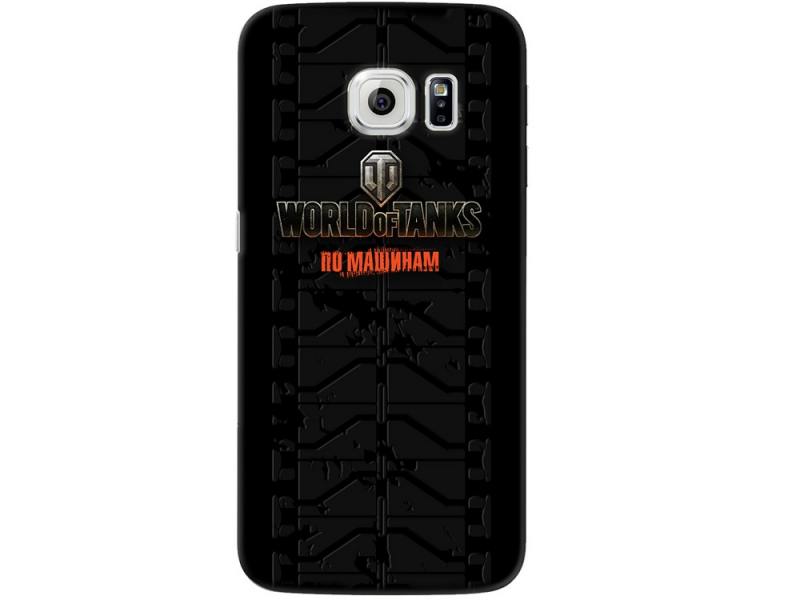 Чехол-накладка для samsung galaxy s6 edge deppa art case танки клип-кейс, поликарбонат