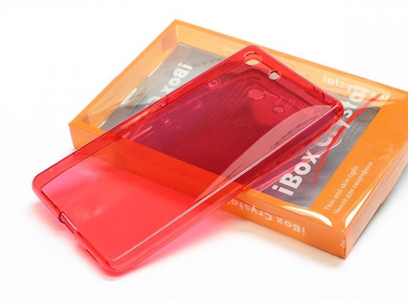 Чехол-накладка для Sony Xperia M5 iBox Crystal Red клип-кейс, силикон