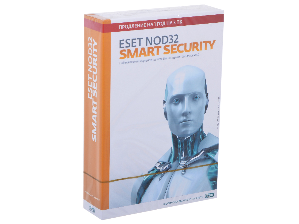 Коробка продления ESET NOD32 Smart Security - продление лицензии на 1 год на 3ПК (NOD32-ESS-RN(BOX3)-1-1)
