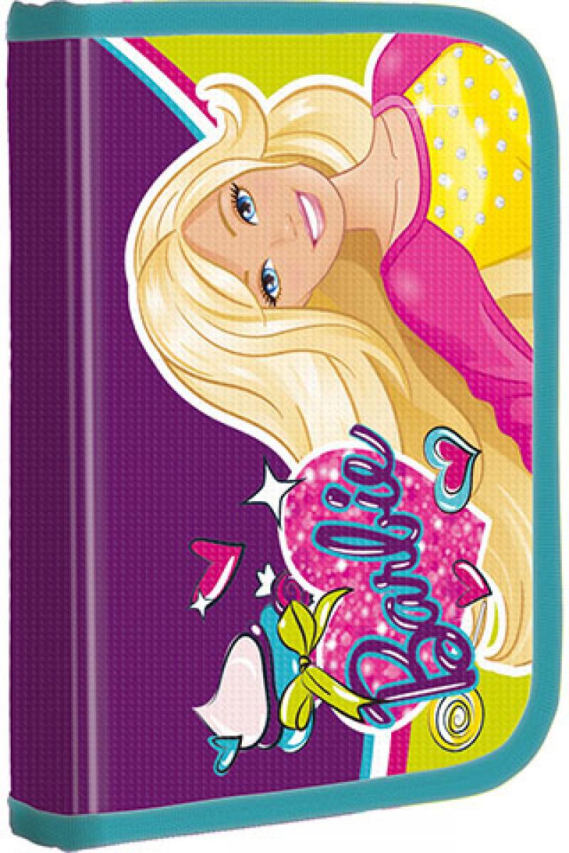 Пенал BRCB-MT1-031PR жесткий, ламинированный, на молнии. Barbie