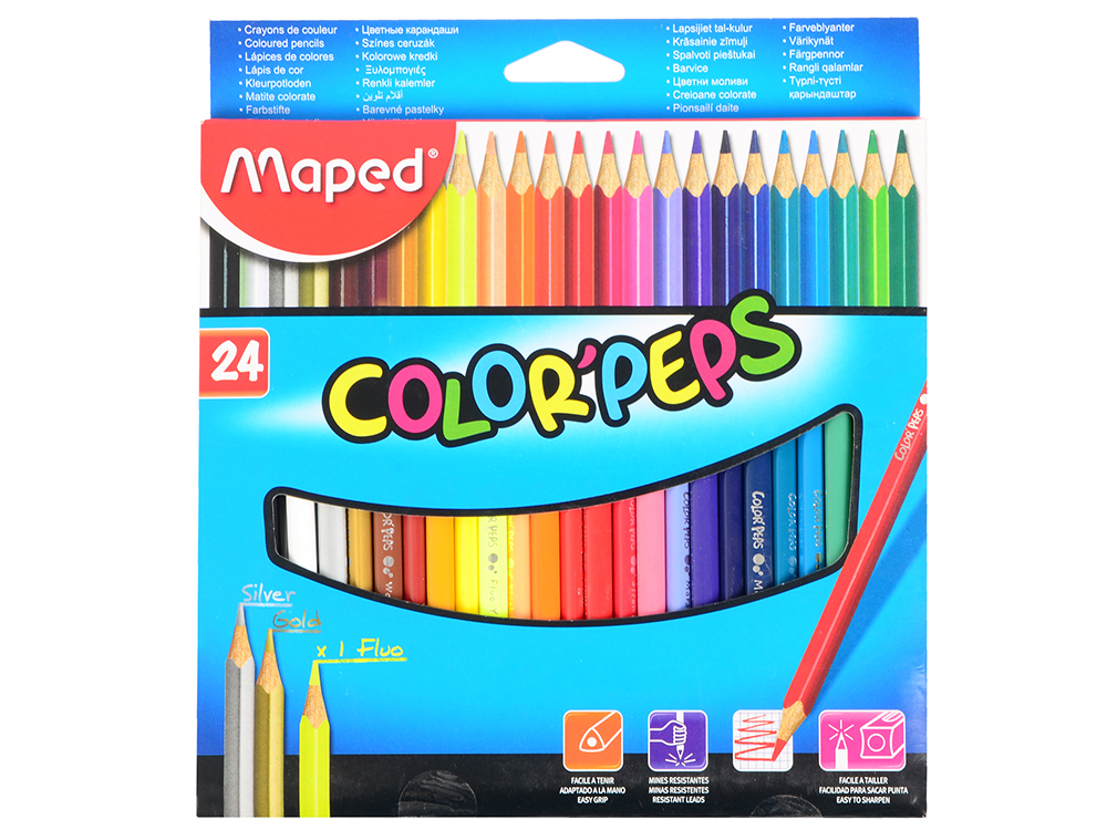 Набор цветных карандашей Maped Color Peps 24 шт 17.5 см 183224