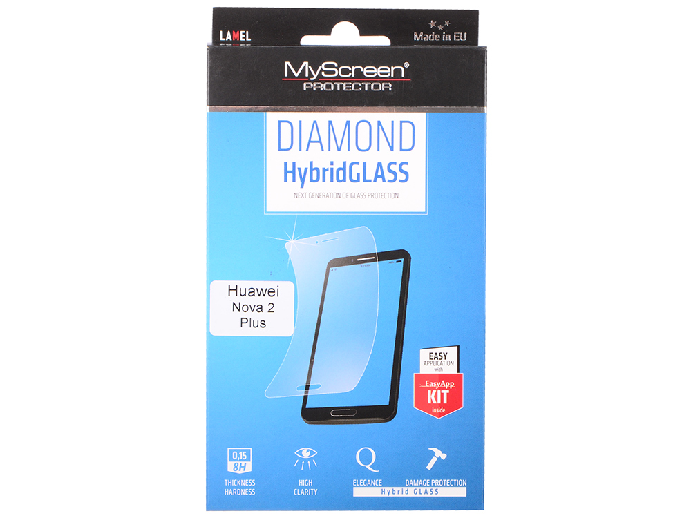 Защитное стекло Lamel DIAMOND HybridGLASS EA Kit для Huawei Nova 2 Plus