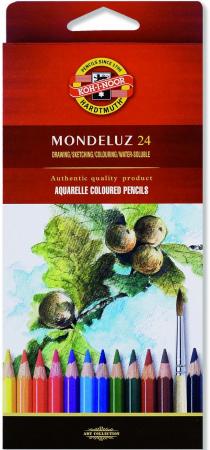 Набор карандашей акварельных Koh-i-Noor MONDELUZ, 24 цв., картонная упаковка с европодвесом