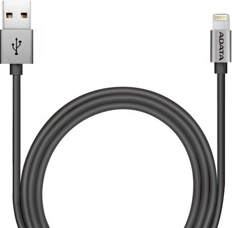 Кабель A-Data Lightning-USB для iPhone iPad iPod 1м титан AMFIAL-100CMK-CTI