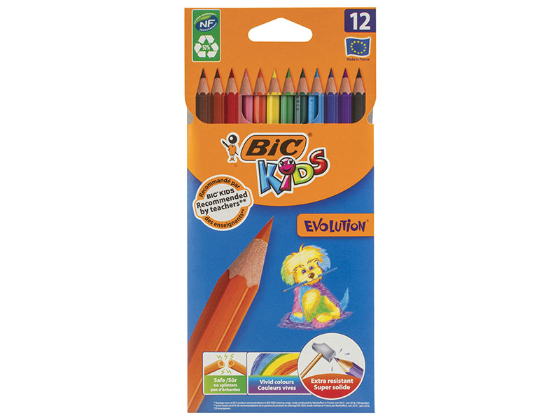 Карандаши цветные BIC "Kids ECOlutions Evolution", 12 цветов, пластиковые, заточенные, европодвес
Карандаши цветные BIC "Kids ECOlutions Evolution", 12 цветов, пластиковые, заточенные, европодвес