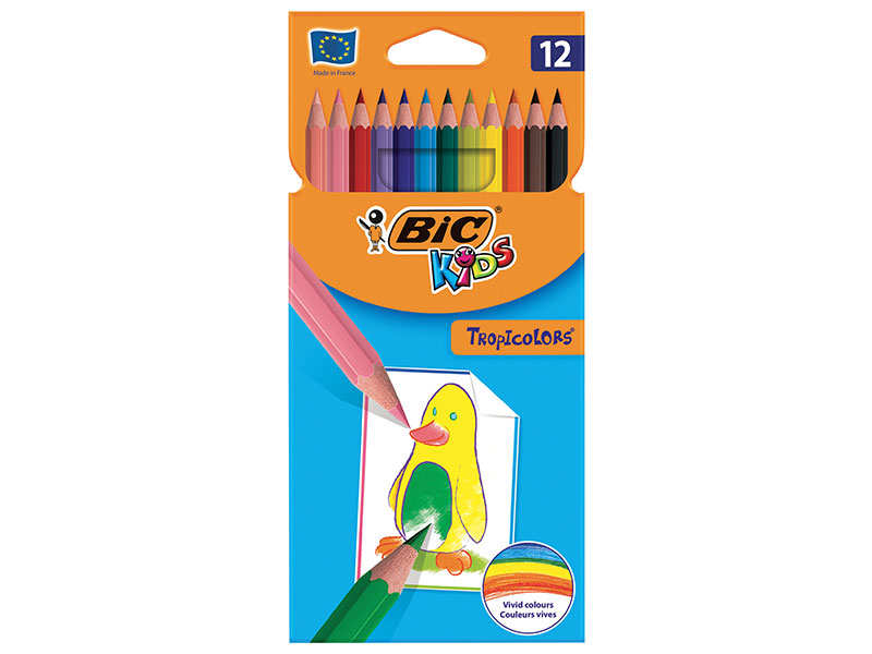 Карандаши цветные BIC "Tropicolors 2", 12 цветов, пластиковые, заточенные, европодвес
Карандаши цветные BIC "Tropicolors 2", 12 цветов, пластиковые, заточенные, европодвес