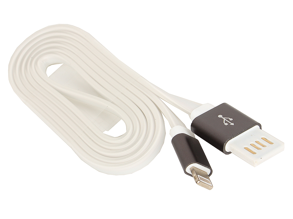 Кабель usb 2.0 cablexpert, am/lightning 8p, 1м, темно-серый металлик