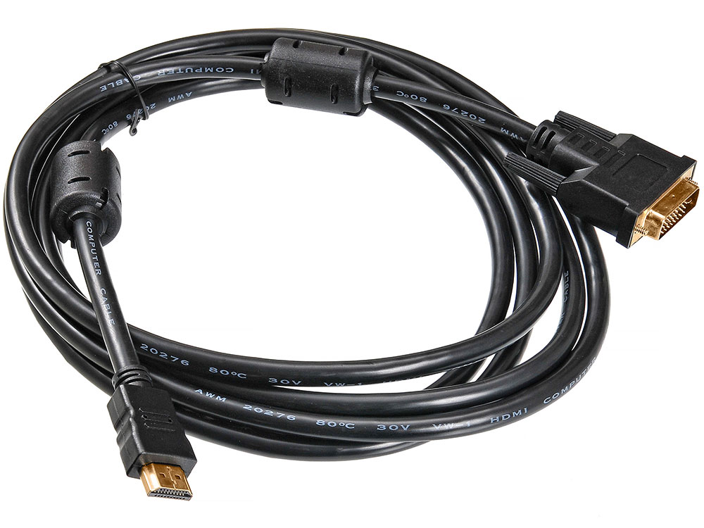 Кабель HDMI- DVI-D 3.0м Buro позолоченные контакты ферритовые кольца HDMI-19M-DVI-D-3M 817225
Кабель HDMI- DVI-D 3.0м Buro позолоченные контакты ферритовые кольца HDMI-19M-DVI-D-3M 817225