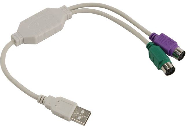 Кабель USB A->2xPS/2 (подключение PS/2 клав и мыши к USB порту) Telecom <TUS7057>
