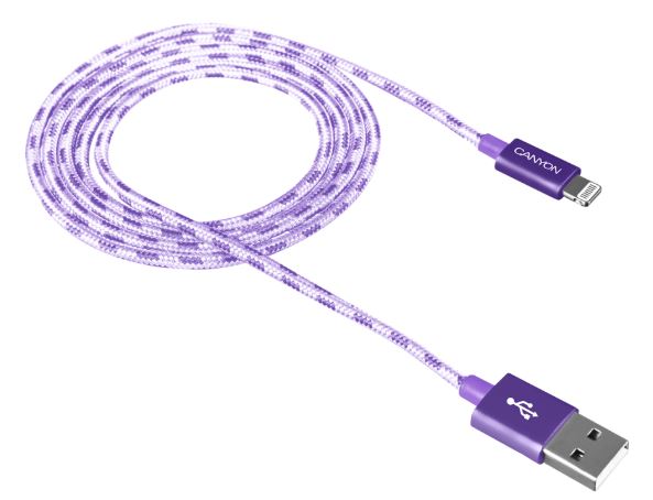 Кабель CANYON Lightning USB Cable for Apple, braided, metallic shell, cable length 1m, Purple, 14.9*6.8*1000mm, 0.02kg
Кабель CANYON Lightning USB Cable for Apple, braided, metallic shell, cable length 1m, Purple, 14.9*6.8*1000mm, 0.02kg