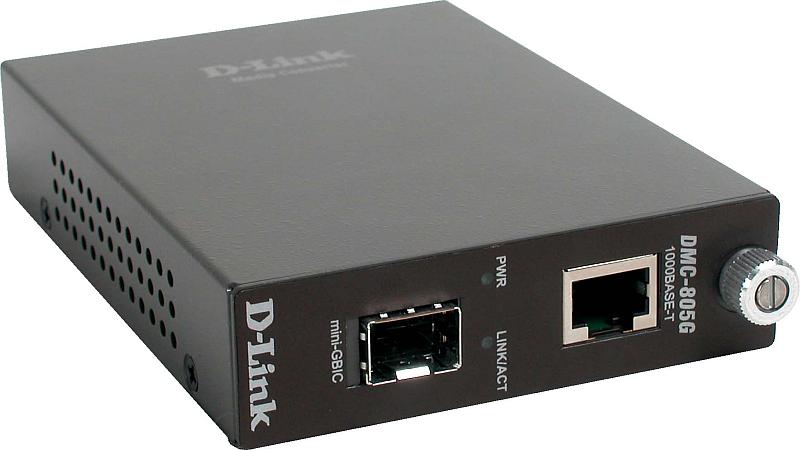 Медиаконвертер D-Link DMC-805G/A11A Медиаконвертер с 1 портом 1000Base-T и 1 портом 1000Base-X SFP