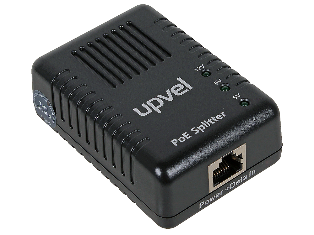PoE-сплиттер UPVEL UP-104GS 10/100/1000 Мбит/с (переключатель выходного напряжения 5V, 9V, 12V DC, индикатор выбранного напряжения)