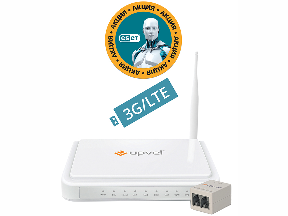 Маршрутизатор UPVEL UR-344AN4G+ bandle Бонус ESET Nod32 Smart Security 3 мес. бесплатно + Карточка на скидку 400 руб
Маршрутизатор UPVEL UR-344AN4G+ bandle Бонус ESET Nod32 Smart Security 3 мес. бесплатно + Карточка на скидку 400 руб