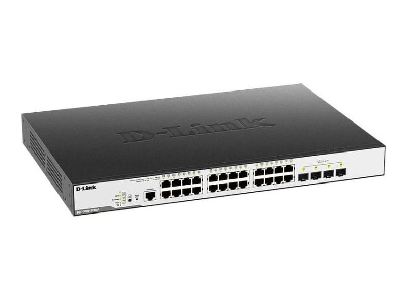 Коммутатор D-Link Switch DGS-3000-28XMP/B1A Управляемый коммутатор 2 уровня с 24 портами 10/100/1000Base-T и 4 портами 10GBase-X SFP+ (24 порта с подд Коммутатор D-Link Switch DGS-3000-28XMP/B1A Управляемый коммутатор 2 уровня с 24 портами 10/100/1000Base-T и 4 портами 10GBase-X SFP+ (24 порта с подд