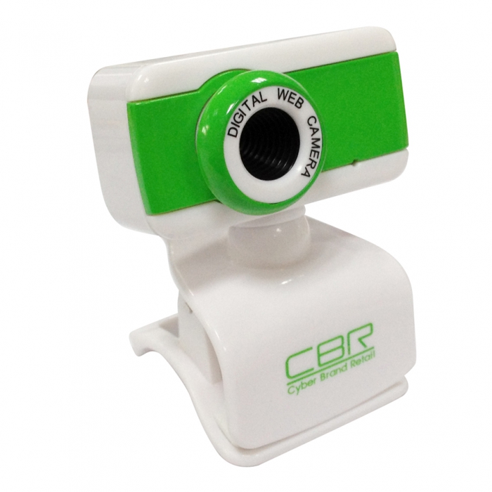 Камера интернет CBR CW-832M Green, универс. крепление, 4 линзы, 1,3 МП, эффекты, микрофон,