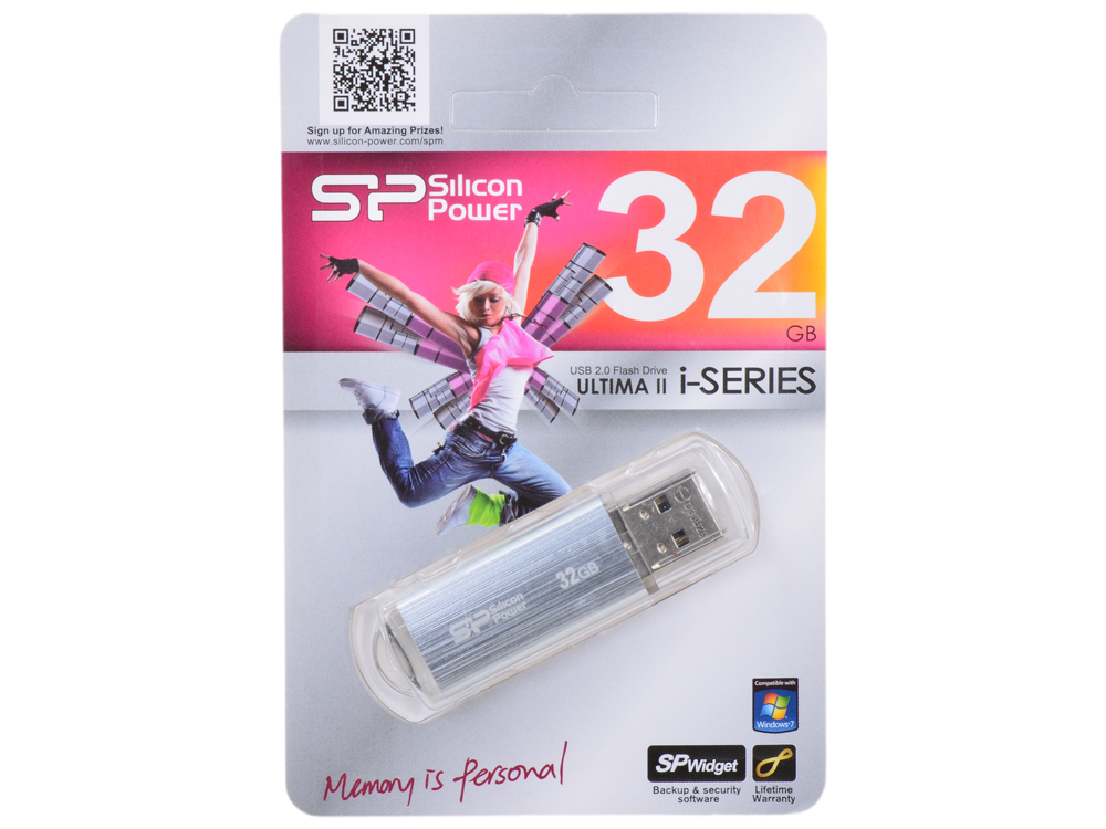 USB флешка Silicon Power Ultima II I-series Silver 32GB (SP032GBUF2M01V1S)