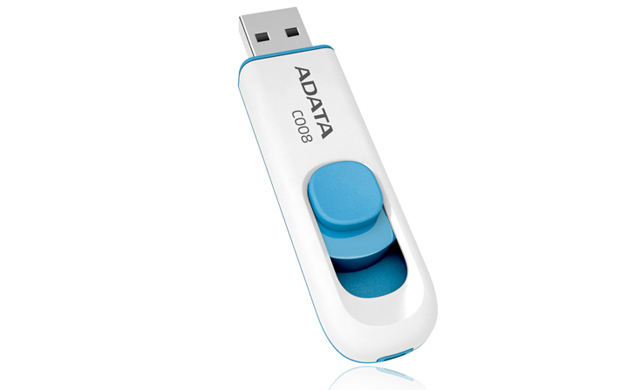 Внешний накопитель 32GB USB Drive  A-data C008 White Blue