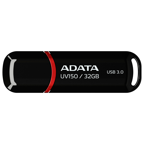 Внешний накопитель 32GB USB Drive ADATA USB 3.1 UV150 черная 90/20 МБ/с AUV150-32G-RBK USB 3.1 / 90 МБ/cек / 20 МБ/cек