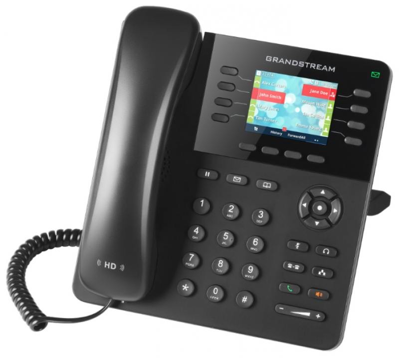 Телефон IP Grandstream GXP-2135 8 линий 4 SIP-аккаунта 2x10/100/1000Mbps LCD PoE