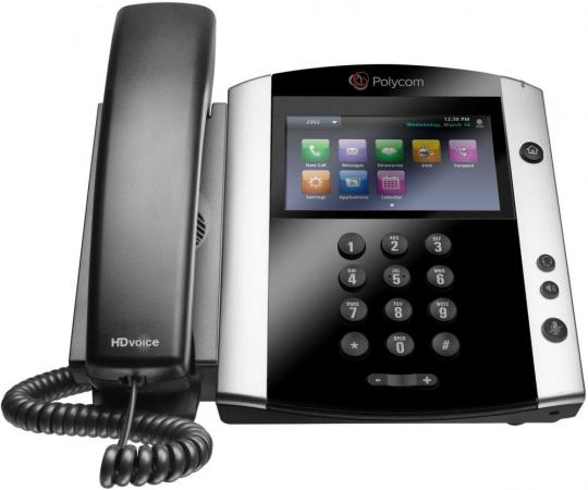 Телефон IP Polycom VVX 600 331 16 линий черный 2200-44600-114