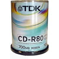 CD-R ТDK 700Mb 52х 100шт Cake Box