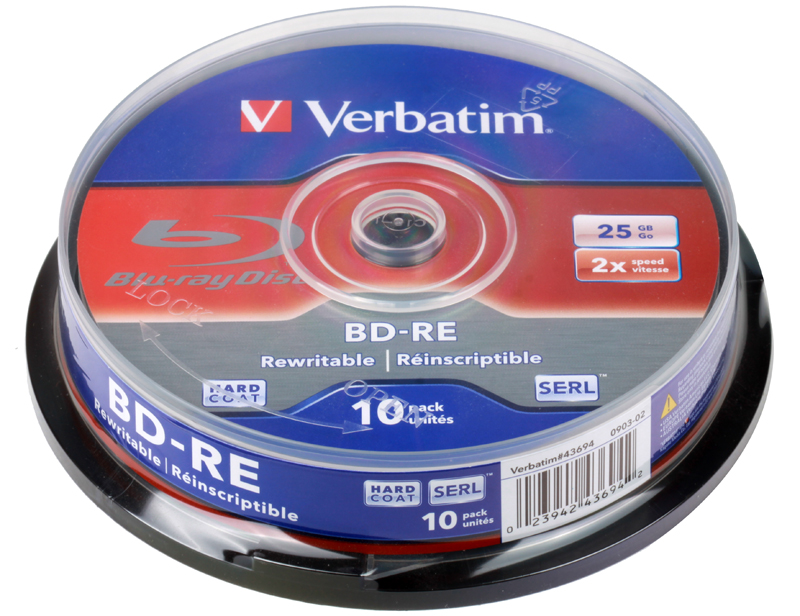 все цены на BD-RE Verbatim 25Gb 2x 10шт Cake box онлайн