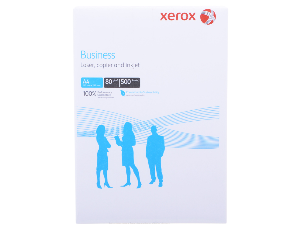 Бумага в листах белая офисная Xerox Business A4, 80 г/м2, 500л.