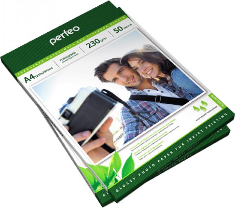 Фотобумага perfeo pf-gla4-230/50 а4 230г/м2 глянцевая 50л