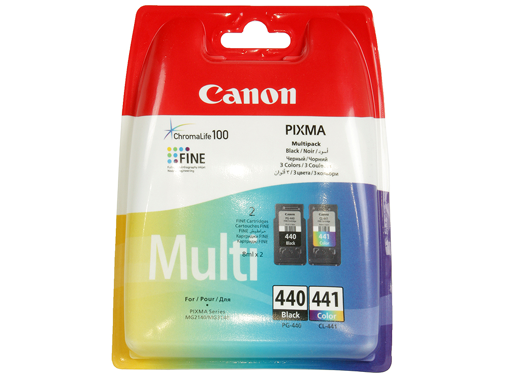 Комплект картриджей canon pg-440/cl-441 для pixma mg2140, mg3140.