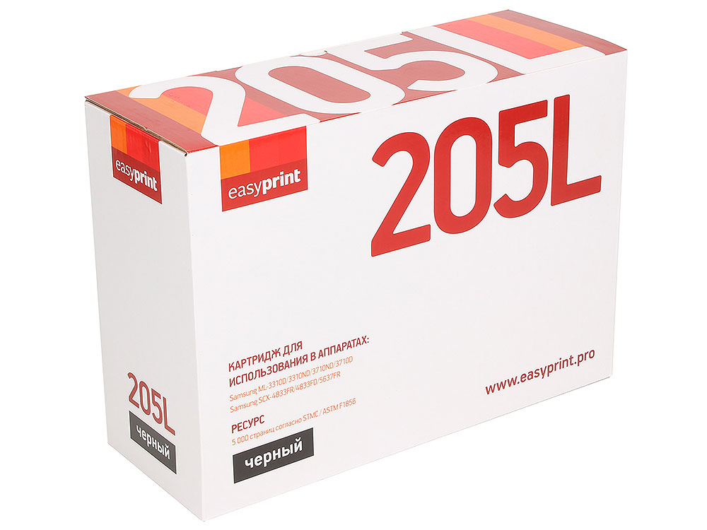 Картридж EasyPrint LS-205L для Samsung ML-3310D/3710D/SCX-4833FD. Чёрный. 5000 страниц. с чипом (MLT-D205L) цена Картридж EasyPrint LS-205L для Samsung ML-3310D/3710D/SCX-4833FD. Чёрный. 5000 страниц. с чипом (MLT-D205L) цены онлайн