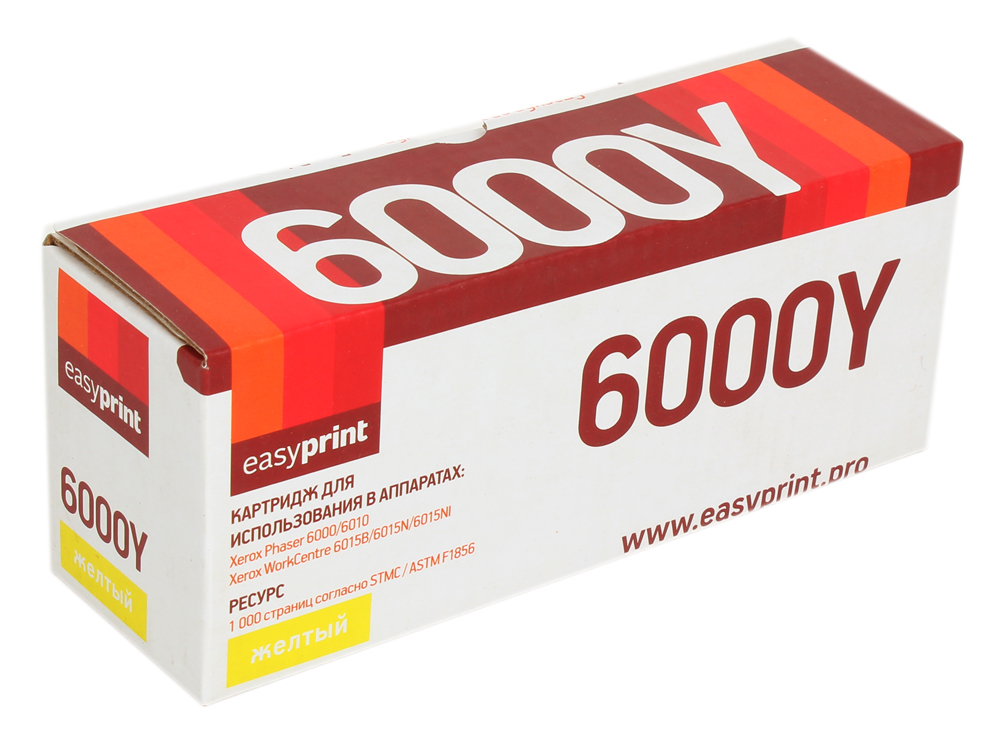Картридж EasyPrint LX-6000Y для Xerox Phaser 6000/6010N/WorkCentre 6015. Жёлтый. 1000 страниц. с чипом (106R01633) Картридж EasyPrint LX-6000Y для Xerox Phaser 6000/6010N/WorkCentre 6015. Жёлтый. 1000 страниц. с чипом (106R01633)