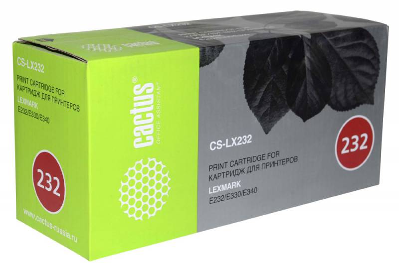 Картридж Cactus CS-LX232 24016SE для Lexmark Optra E230/E232T/E240N/E332N/E342/E232/E234/E330/E332TN
