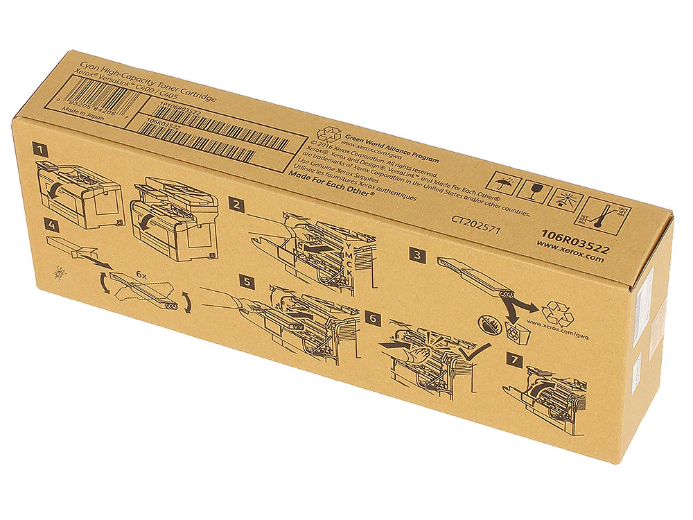 Картридж Xerox 106R03522 голубой (cyan) 4800 стр. для Xerox VersaLink C400/405 Картридж Xerox 106R03522 голубой (cyan) 4800 стр. для Xerox VersaLink C400/405