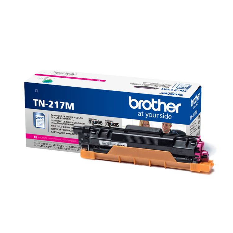 Картридж Brother TN217M пурпурный (magenta) 2300 стр. для Brother HL-L3230CDW / DCP-L3550CDW / MFC-L3770CDW