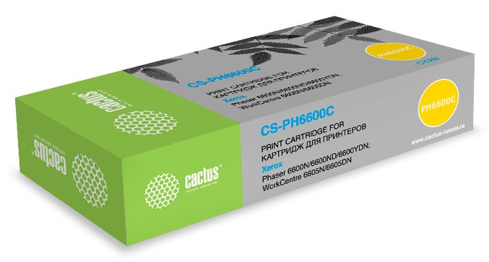 Картридж Cactus CS-PH6600C голубой (cyan) 6000 стр. для Xerox Phaser 6600/WorkCentre 6605
Картридж Cactus CS-PH6600C голубой (cyan) 6000 стр. для Xerox Phaser 6600/WorkCentre 6605