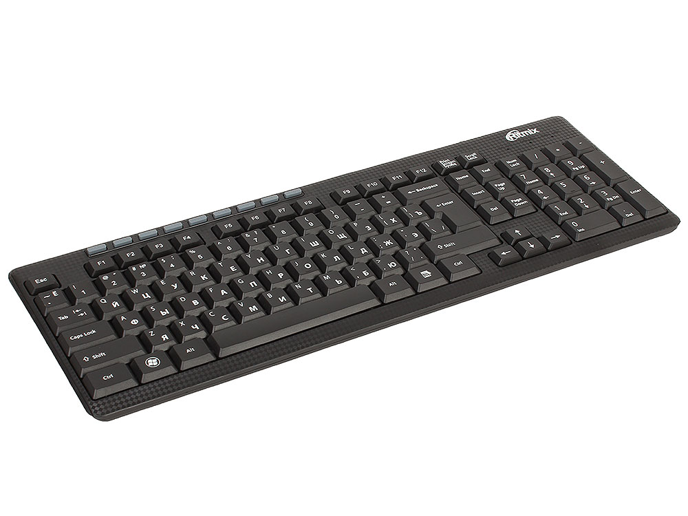 Беспроводная клавиатура Ritmix RKB-255W Black USB(Radio) 102 клавиши + 9