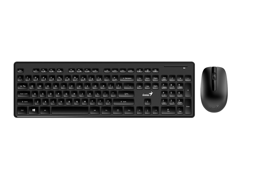 Комплект Genius SlimStar 8006 Black USB мышь: оптическая, 1600dpi, 3 кнопки + колесико