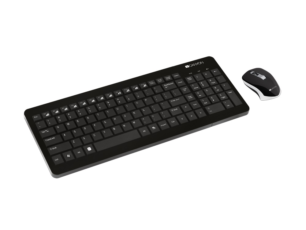 Бесповодной комплект Canyon CNS-HSETW3-RU Black USB(Radio) 1600dpi, 3 кнопки + колесико
Бесповодной комплект Canyon CNS-HSETW3-RU Black USB(Radio) 1600dpi, 3 кнопки + колесико