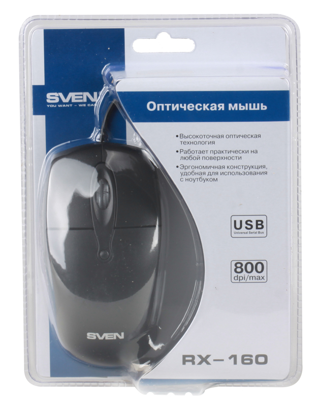 все цены на Мышь Sven RX-160 USB онлайн