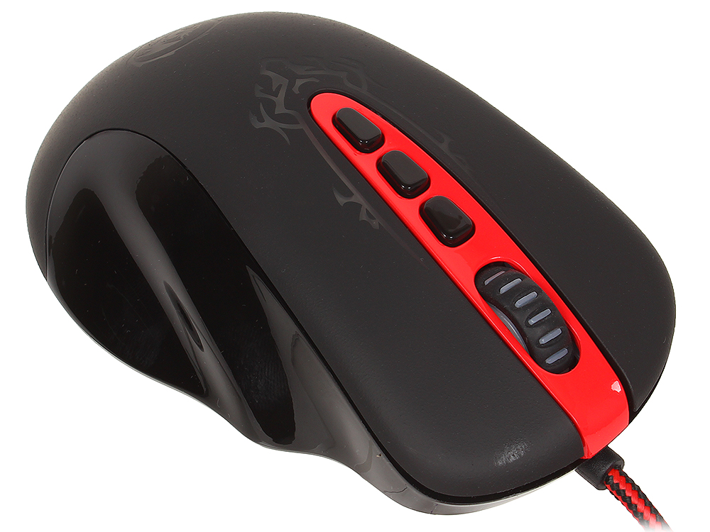 Мышь Redragon Origin Black Red USB проводная, оптическая, 4000 dpi, 10 кнопок + колесо
