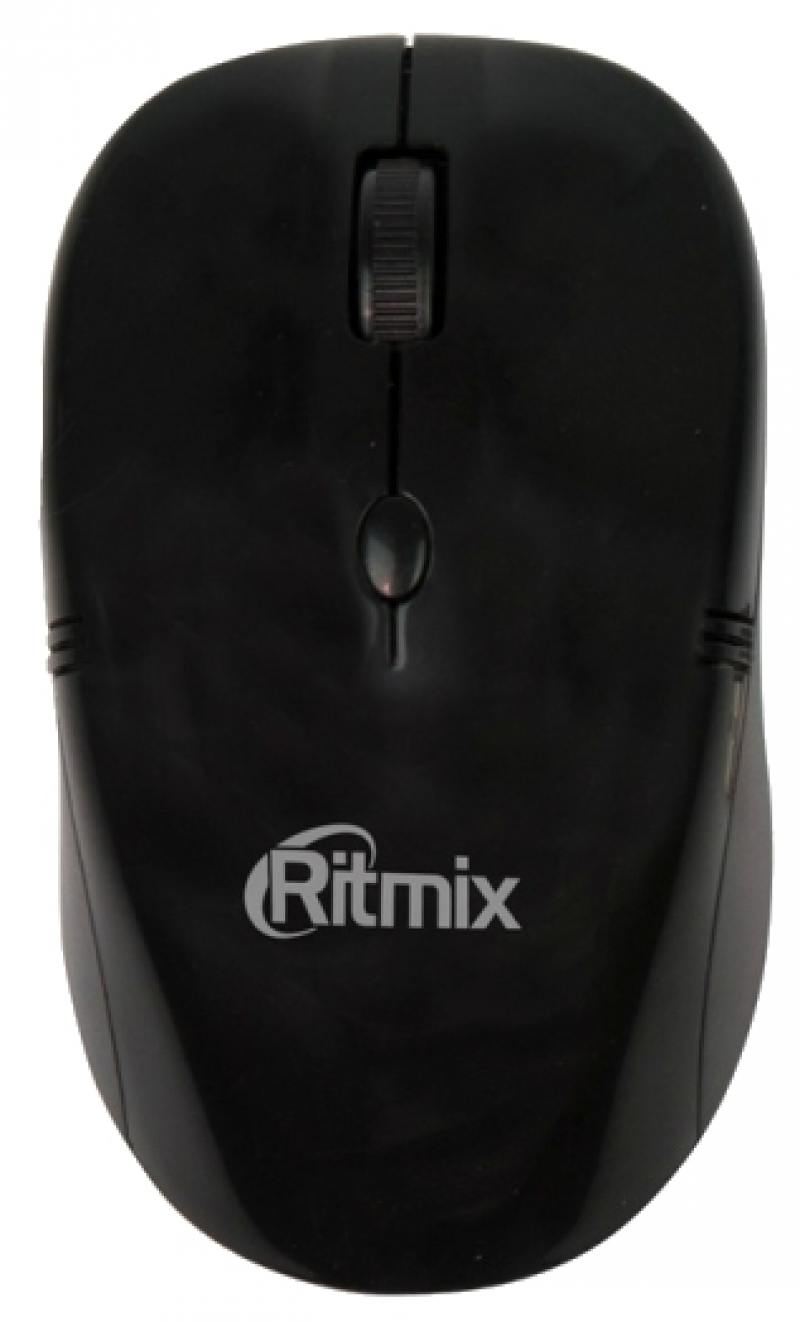 Мышь беспроводная Ritmix RMW-111 Black USB оптическая, 2000 dpi, 3 кнопки + колесо