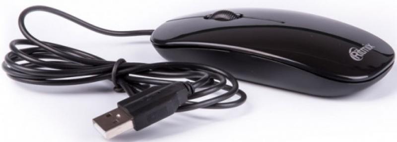 Мышь проводная Ritmix ROM-303 чёрный USB