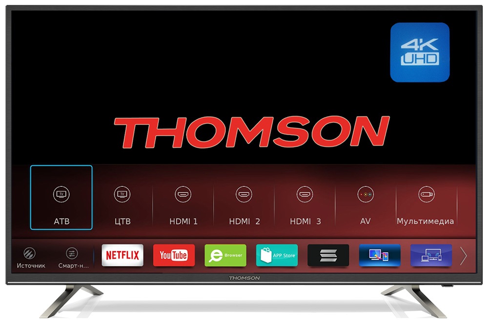 Телевизор Thomson T49USM5200 LED 49" Black, Smart TV, 16:9, 3840x2160, 1 200:1, 420 кд/м2, USB, HDMI, Wi-Fi, RJ-45, DVB-T, T2, C, S, S2
Телевизор Thomson T49USM5200 LED 49" Black, Smart TV, 16:9, 3840x2160, 1 200:1, 420 кд/м2, USB, HDMI, Wi-Fi, RJ-45, DVB-T, T2, C, S, S2