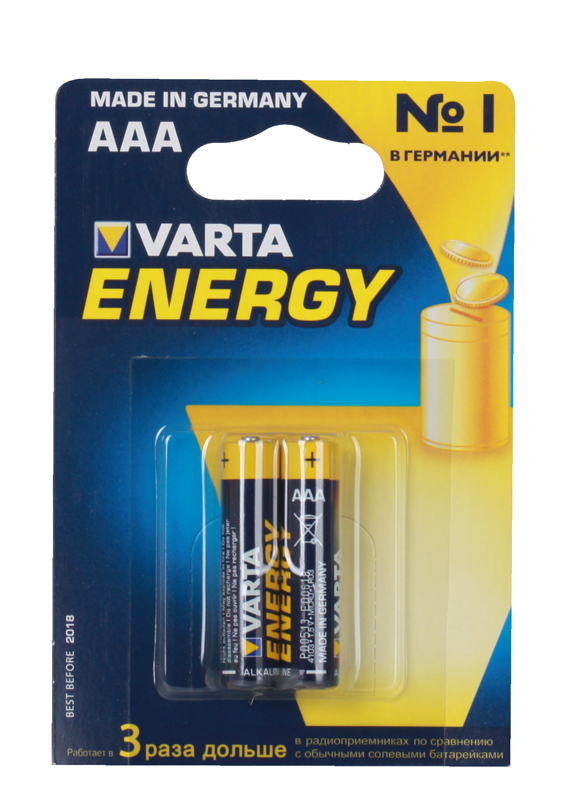 Батарейки varta energy aaa блистер 2