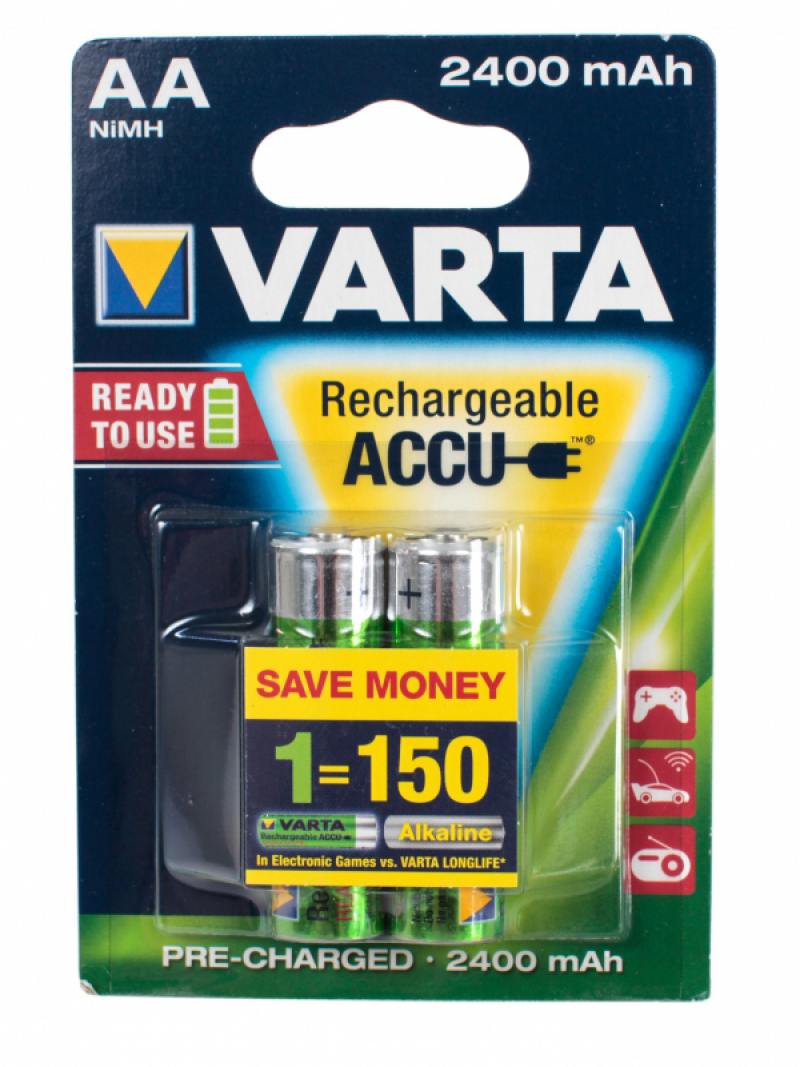 все цены на Аккумуляторы 2400 mAh Varta R2U AA 2 шт онлайн