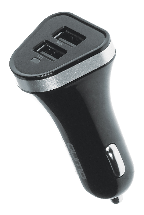 Автомобильное зарядное устройство 2A, 2 USB, 1A+1A черный (Charger 0060)